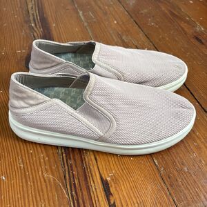 OLUKAI Kiihele Womens 7.5 Pink Fold Over Slip On Casual Shoes Sneakers